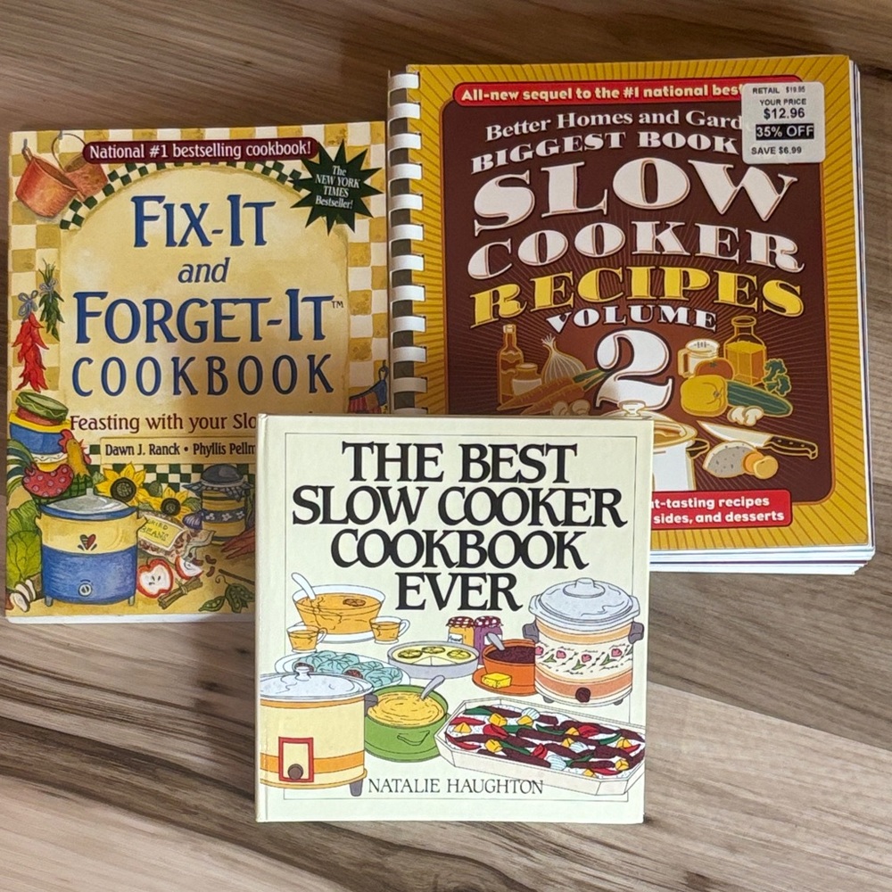 Lot of 3 Slow Cooker Cookbooks